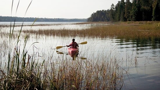 Person kayaking  