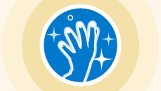 Sparkling hands icon