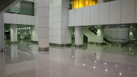 An image of an exceptionally clean building floor.